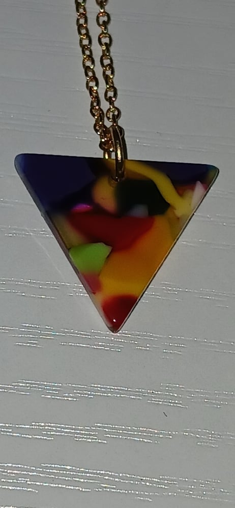Colorblind Triangle Necklace