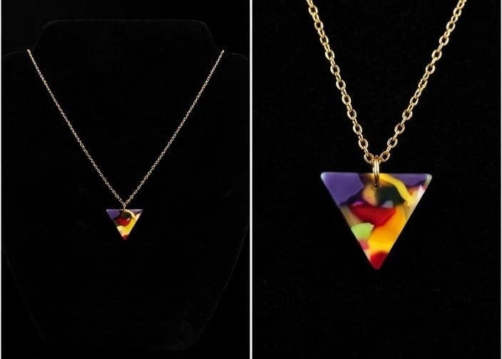 Colorblind Triangle Necklace
