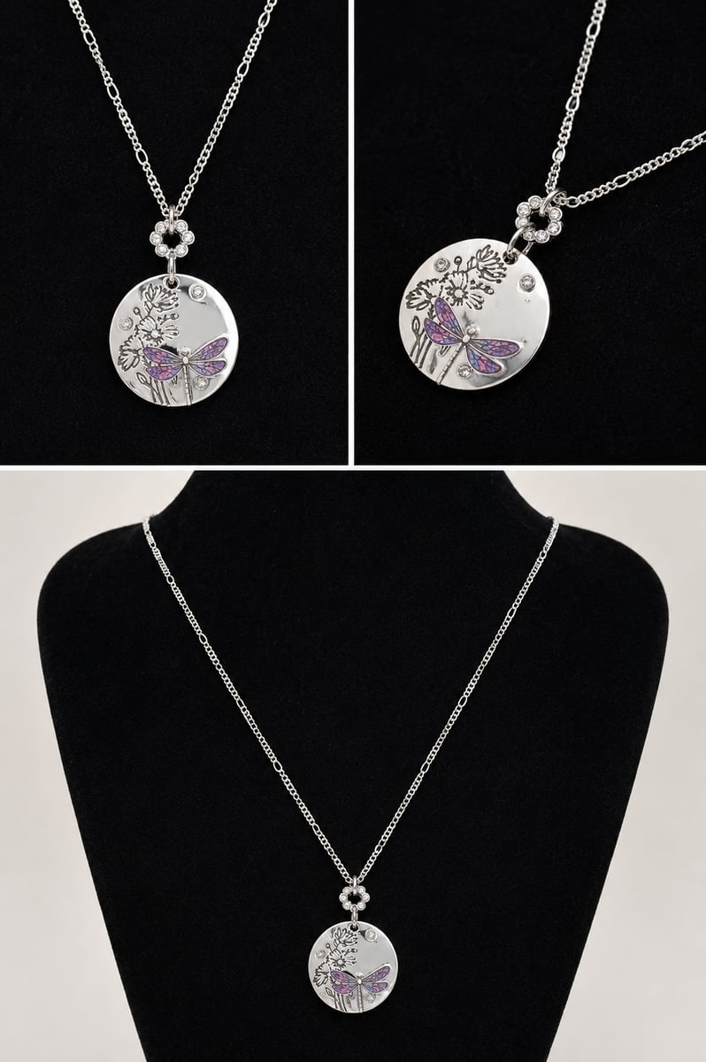 Silver Dragonfly Necklace
