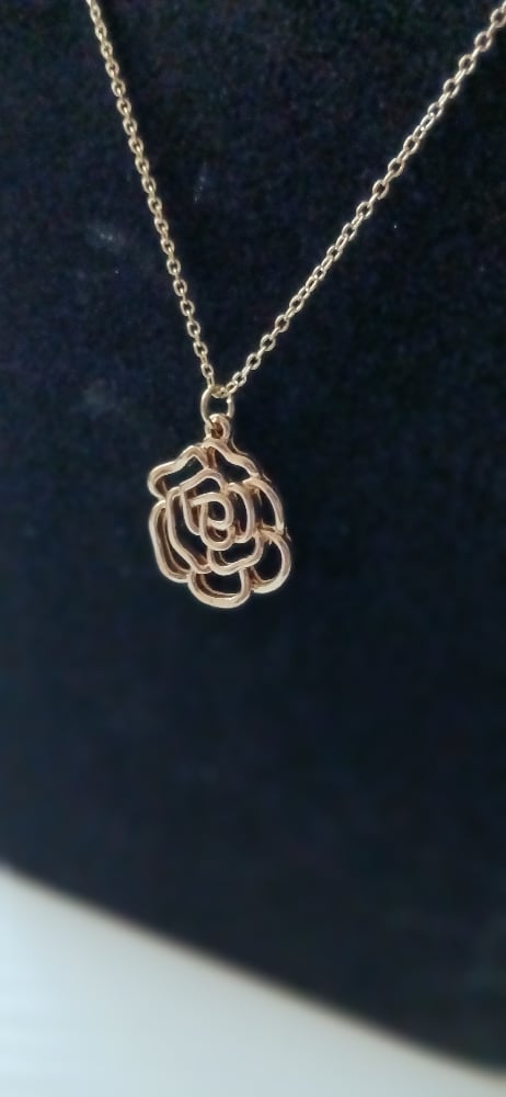 Gold Rose Necklace