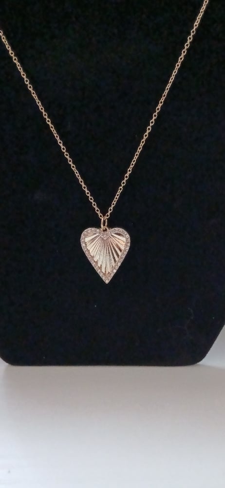 Gold Heart Bling Necklace