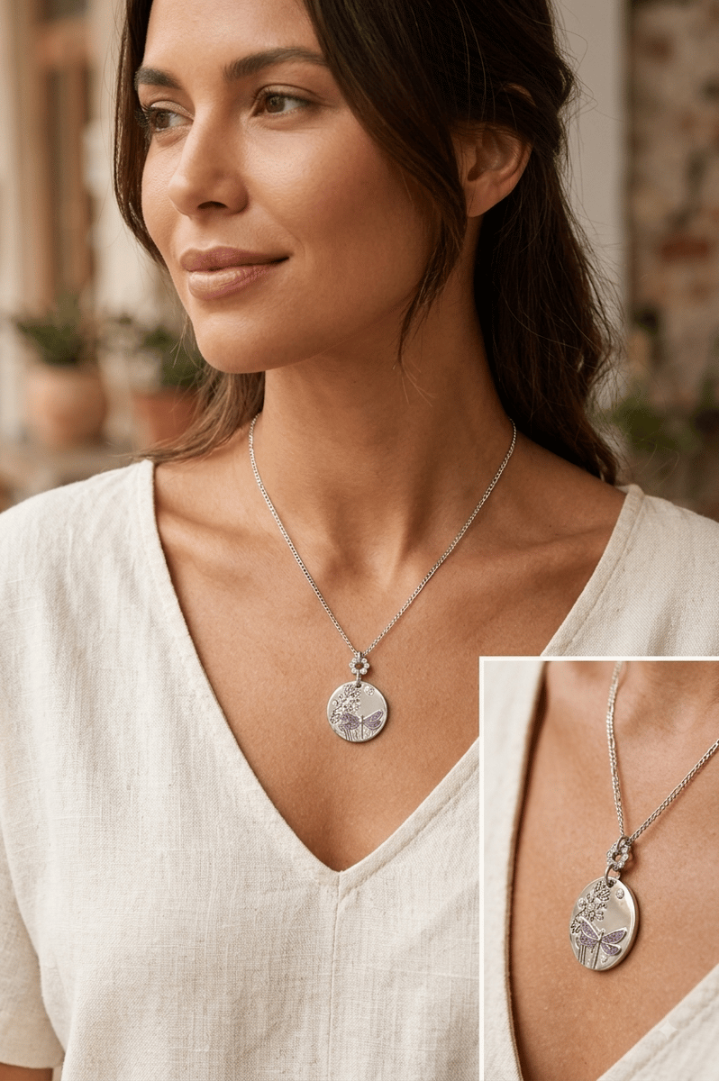 Silver Dragonfly Necklace
