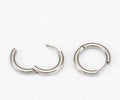 Silver Stainless Steel Waterproof Hoop Earrings