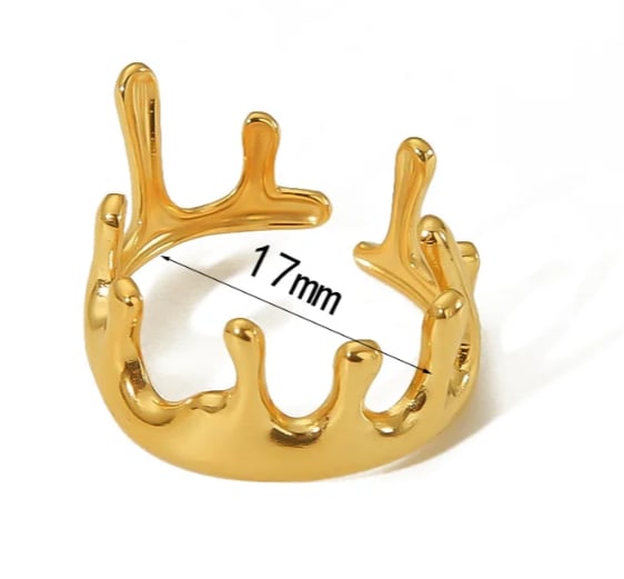 18k Gold-Plated Geometric Open Ring