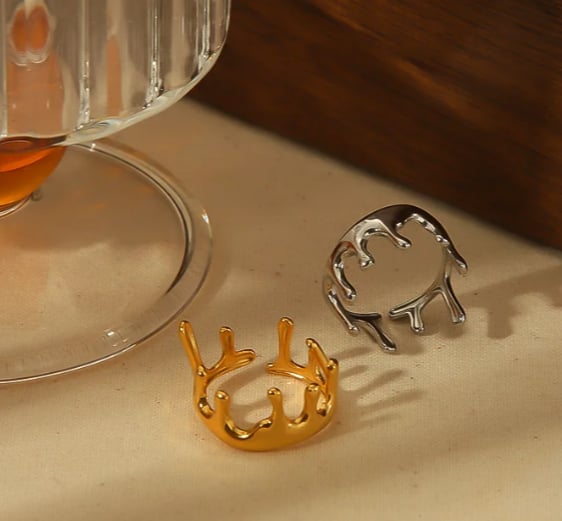 18k Gold-Plated Geometric Open Ring