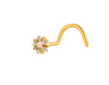 18k Gold Plated Cz Five-Pointed Star Nose Ring