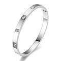 Silver Stainless Steel w/CZ Bracelet