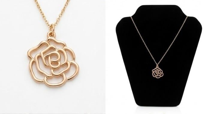 Gold Rose Necklace