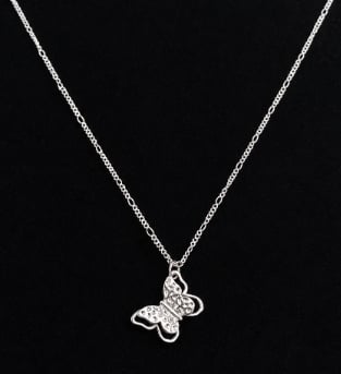 Silver Butterfly Necklace