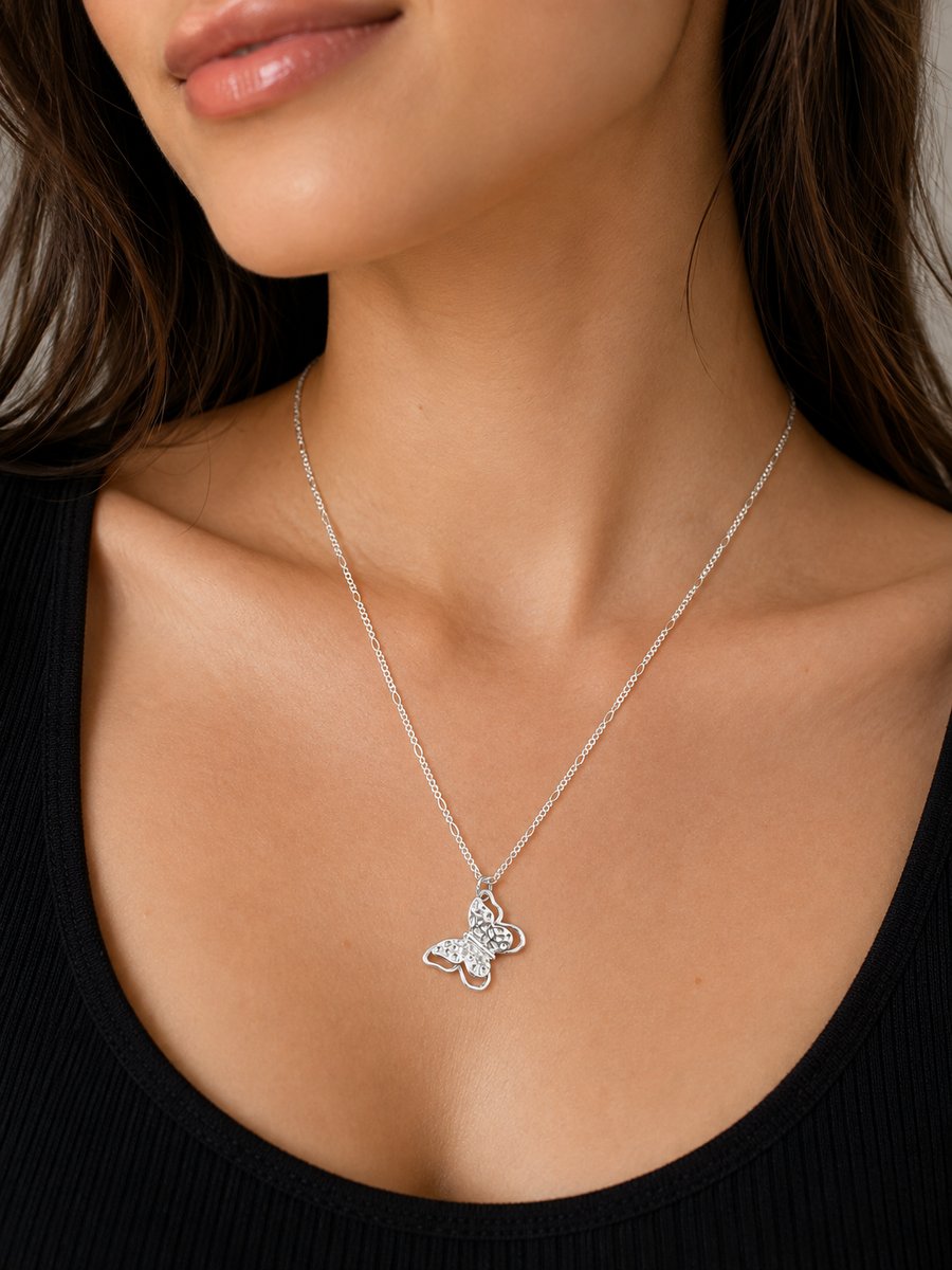 Silver Butterfly Necklace