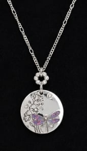 Silver Dragonfly Necklace