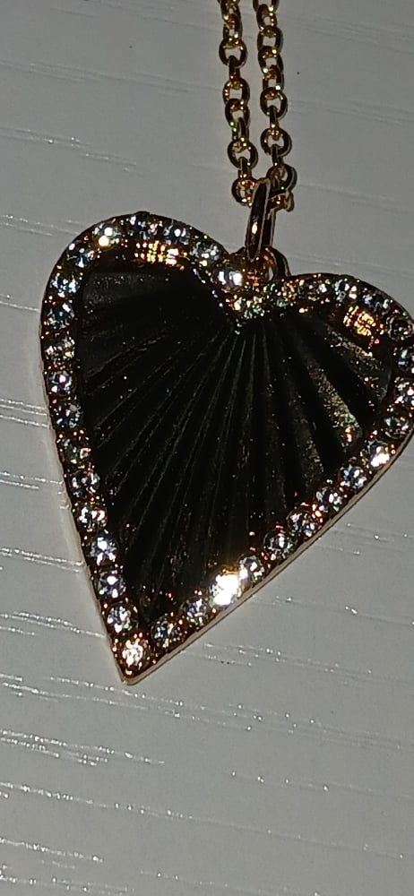 Gold Heart Bling Necklace