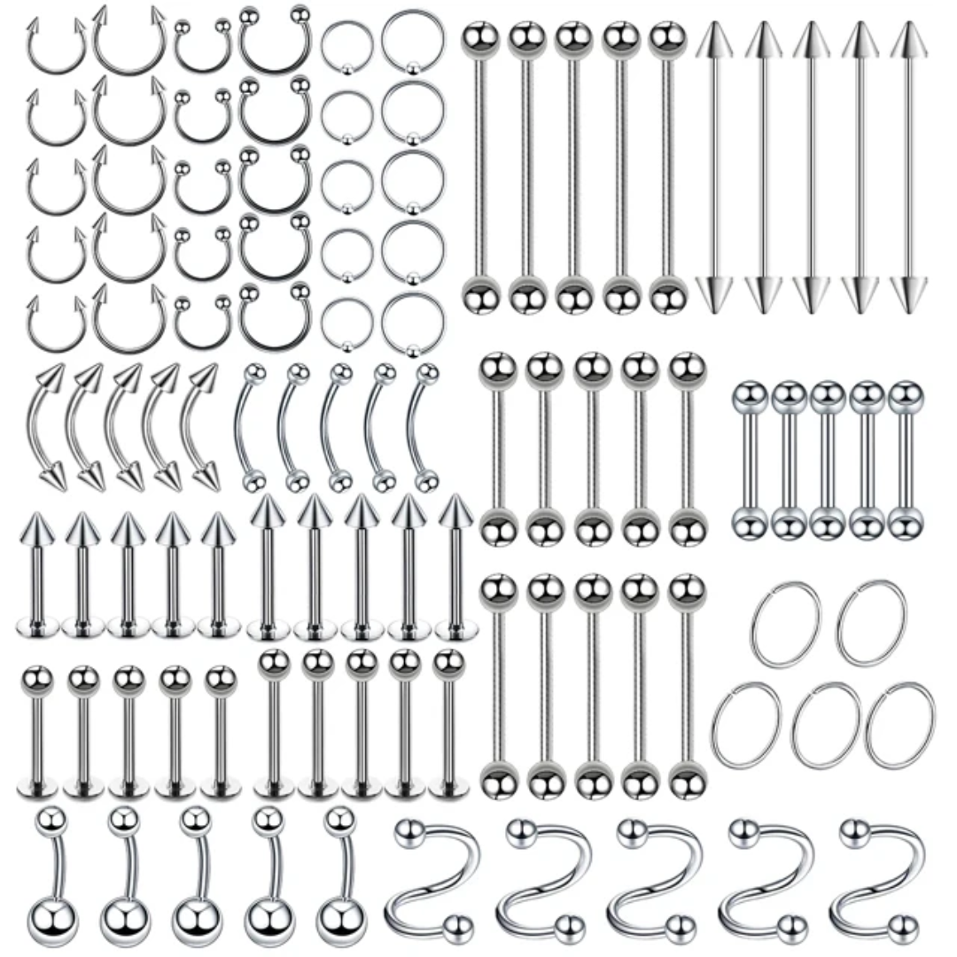 Silver Stainless Steel Body Jewelry