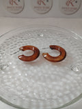 Amber Jade Crescent Earrings