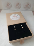 Gold 2pc Stud Earrings