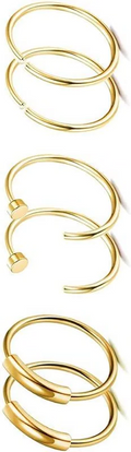 18k Gold Plated Nose Hoops