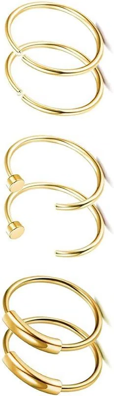 18k Gold Plated Nose Hoops